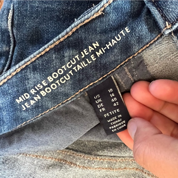 🆕 Lands’ End women’s midrise waist bootcut jeans 10P petite 10 - Picture 5 of 9